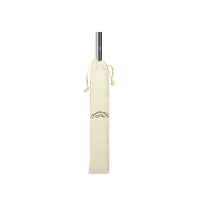 Black Stainless Steel Straws silver + black Product Shot Side