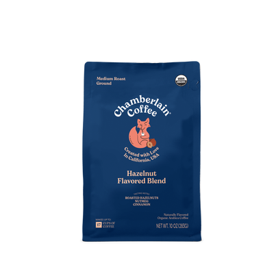 Organic Hazelnut Coffee Blend Product Shot Front