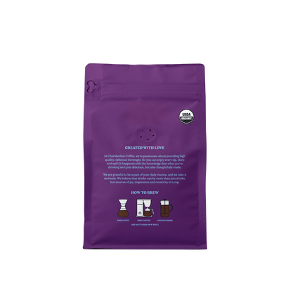 Organic Espresso Dark Roast Coffee Blend  Product Shot Back